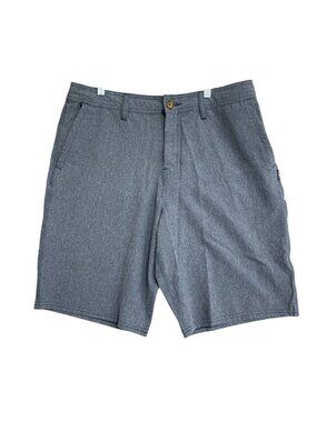 ONeill Men's 34 Blue Hybrid Shorts Chambray Polyester Blend Casual B1193